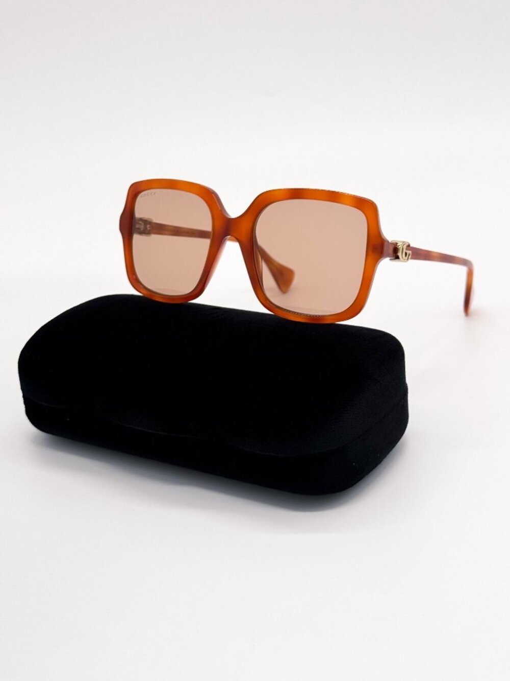 NEW GUCCI SUNGLASSES GG1070S 002 HAVANA OVERSIZED WOMEN GUCCI EYEWEAR
